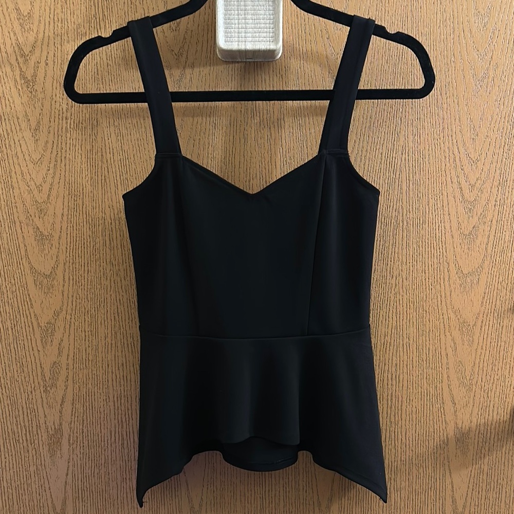 Express Black Tank Top with Peplum and Bustier Style